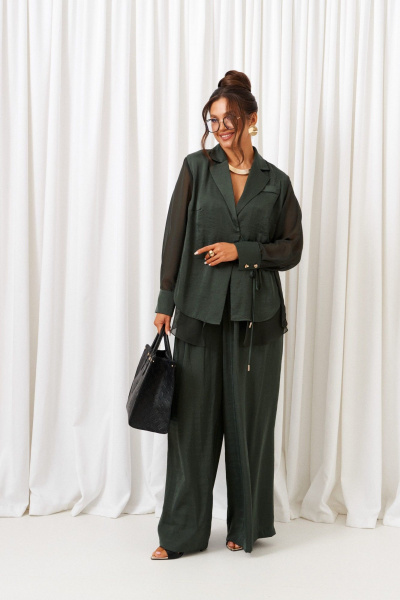 Брюки, рубашка Beautiful&Free 6428 шалфей - фото 4