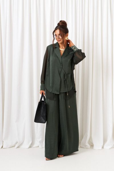 Брюки, рубашка Beautiful&Free 6428 шалфей - фото 2