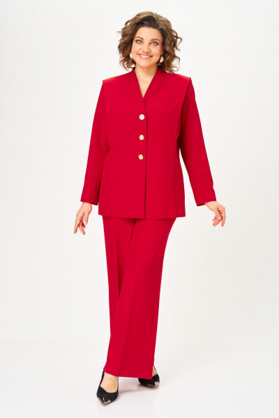 Брюки, жакет Vilena 1138 красный - фото 11