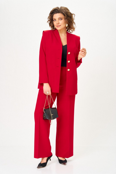 Брюки, жакет Vilena 1138 красный - фото 10