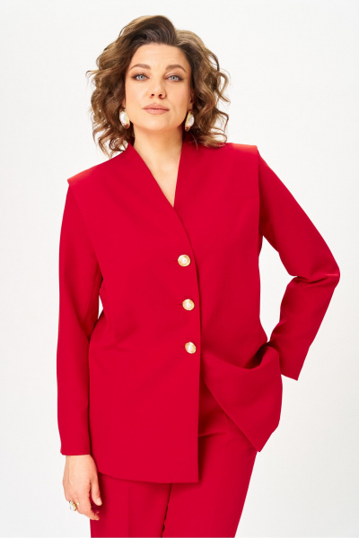Брюки, жакет Vilena 1138 красный - фото 6