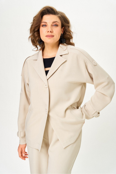 Брюки, жакет Vilena 1150 бежевый - фото 14