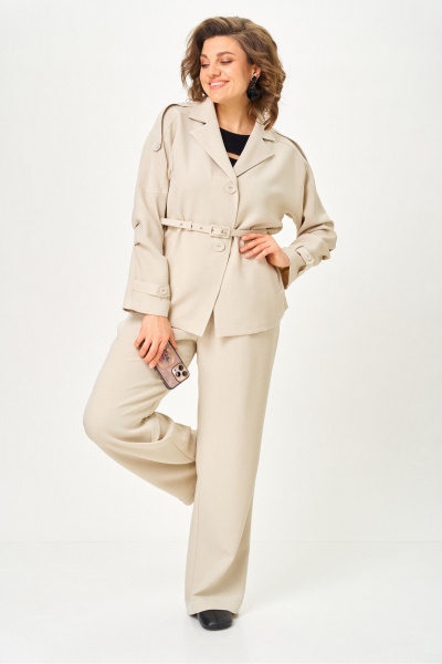 Брюки, жакет Vilena 1150 бежевый - фото 10