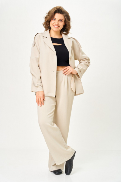 Брюки, жакет Vilena 1150 бежевый - фото 8