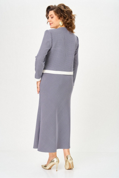 Жакет, юбка Svetlana-Style 2332 синий_узор+белый - фото 7