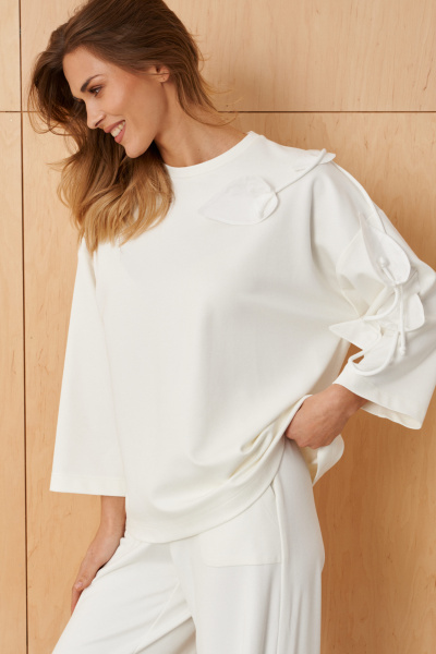 Джемпер Панда 123340 молочный - фото 2