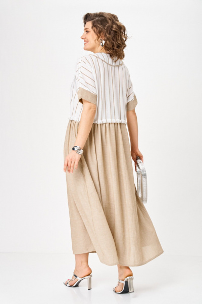 Платье Michel chic 2181 бежевый - фото 6