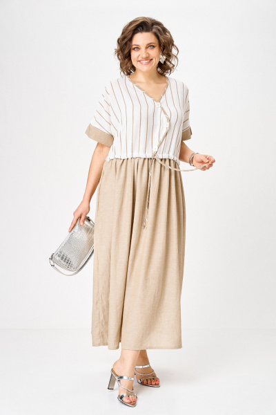 Платье Michel chic 2181 бежевый - фото 1