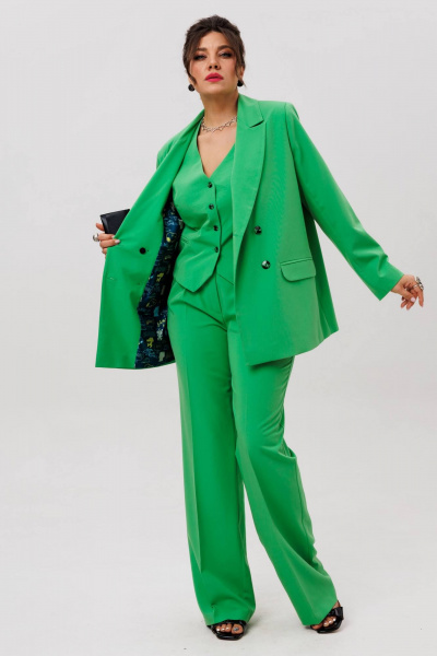 Брюки, жакет, жилет Anelli 1642 ирландский_зеленый - фото 9