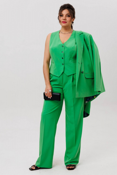 Брюки, жакет, жилет Anelli 1642 ирландский_зеленый - фото 2