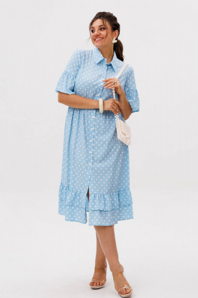 Платье Anelli 1555 небесный-цвет - фото 1