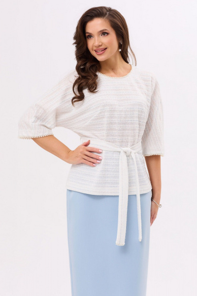 Блуза, юбка Golden Valley 6762 молочно-голубой - фото 2