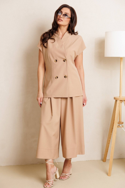 Брюки, жилет Anastasia 1330 бежевый - фото 3
