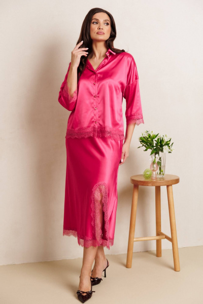 Блуза, юбка Anastasia 1331 фуксия - фото 3