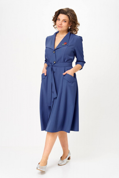 Платье Anastasia 1318.1 синий - фото 4