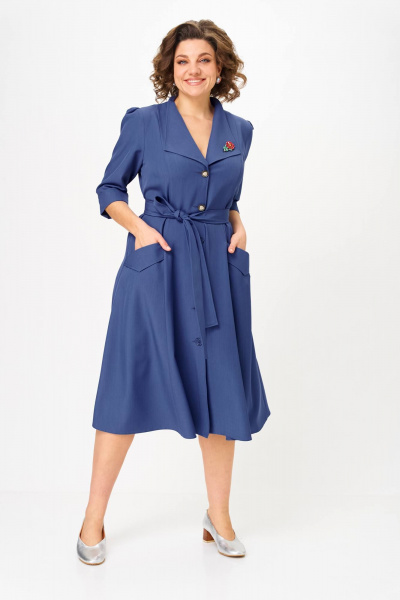 Платье Anastasia 1318.1 синий - фото 3