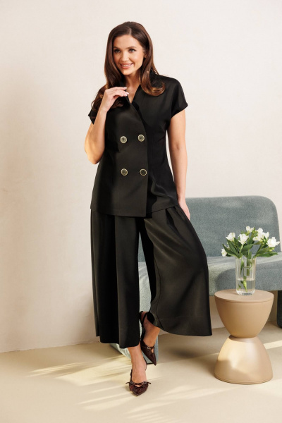 Блуза, брюки Anastasia 1340 черный - фото 4