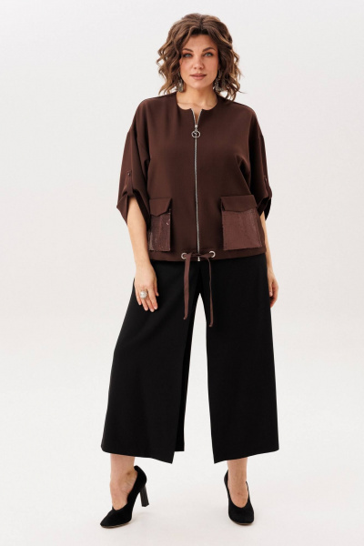 Жакет Anelli 1788 мокко_сияние - фото 9