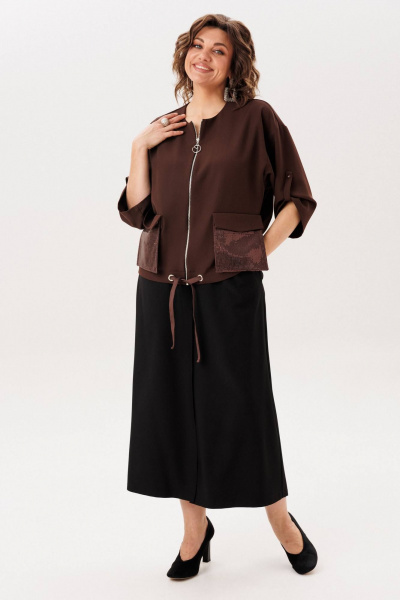 Жакет Anelli 1788 мокко_сияние - фото 3