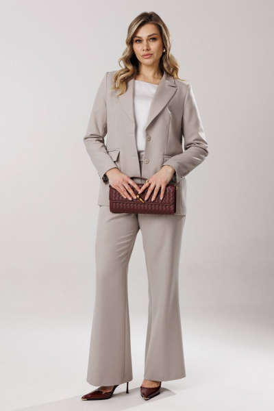 Брюки, жакет Ларс Стиль 1197 серый - фото 9