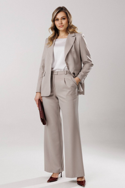 Брюки, жакет Ларс Стиль 1197 серый - фото 2