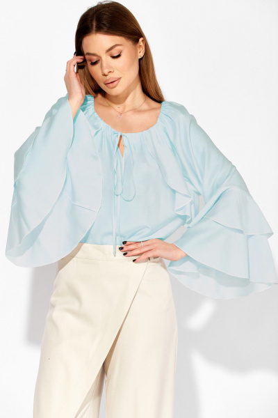 Блуза Laikony L-414 голубой - фото 4