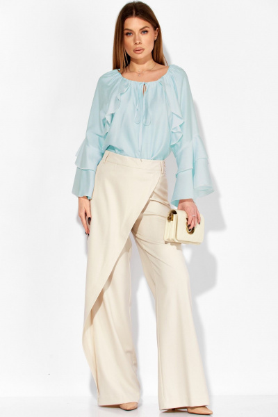 Блуза Laikony L-414 голубой - фото 3