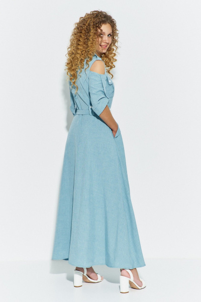 Платье Euromoda 410 бирюзовый - фото 3