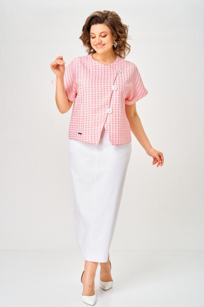 Жакет, юбка Michel chic 1422 шелковая_пудра - фото 3