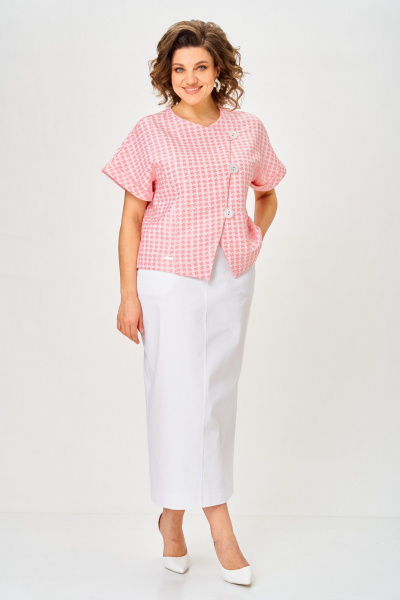 Жакет, юбка Michel chic 1422 шелковая_пудра - фото 1