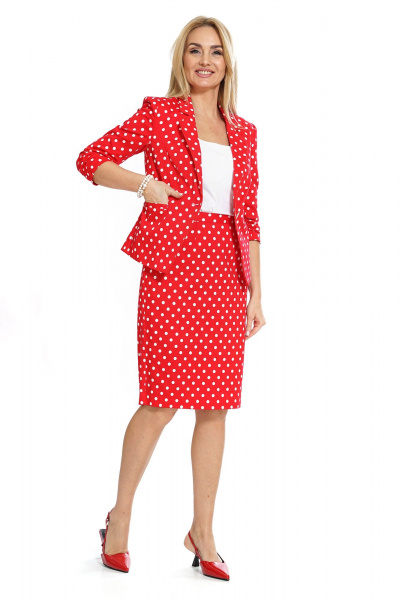 Жакет, топ, юбка Alani Collection 2533 красный - фото 12