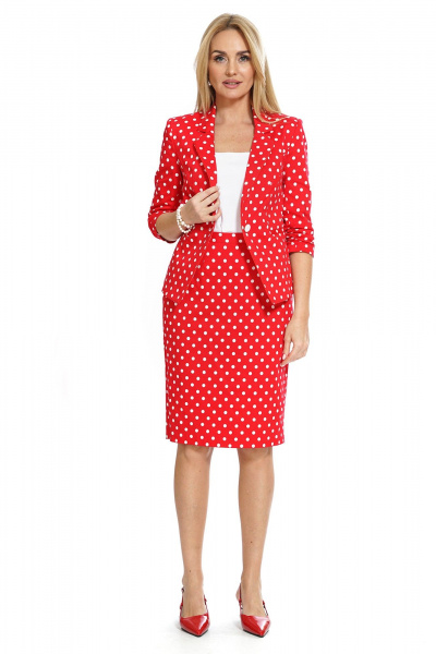 Жакет, топ, юбка Alani Collection 2533 красный - фото 11