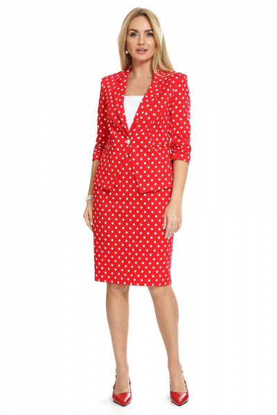 Жакет, топ, юбка Alani Collection 2533 красный - фото 10