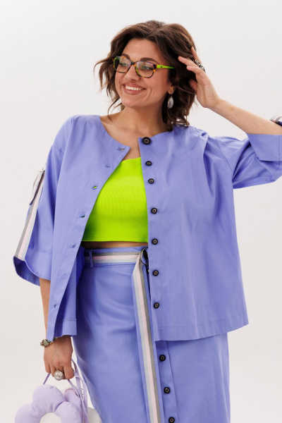 Жакет, топ, юбка Anelli 1831 джасаранский_фиолетовый - фото 9