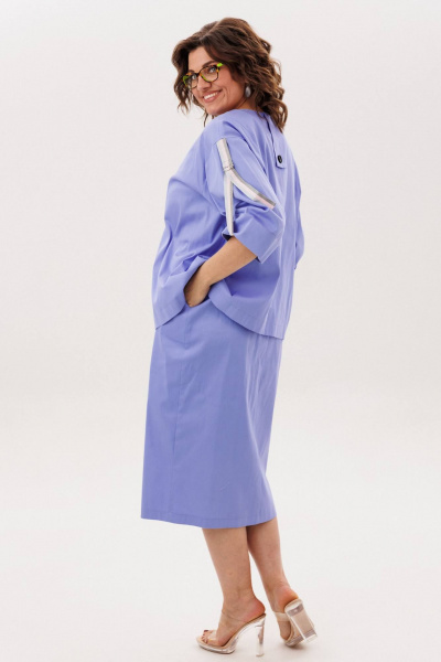 Жакет, топ, юбка Anelli 1831 джасаранский_фиолетовый - фото 6