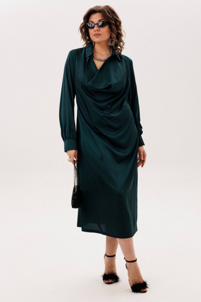 Платье Anelli 1832 глубоководный_зеленый - фото 9