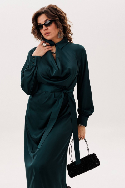 Платье Anelli 1832 глубоководный_зеленый - фото 5