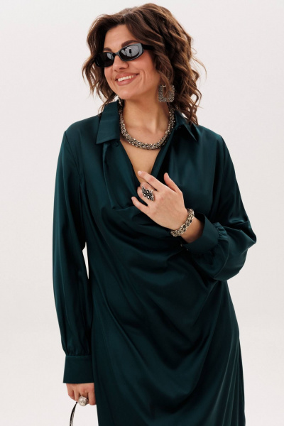 Платье Anelli 1832 глубоководный_зеленый - фото 3