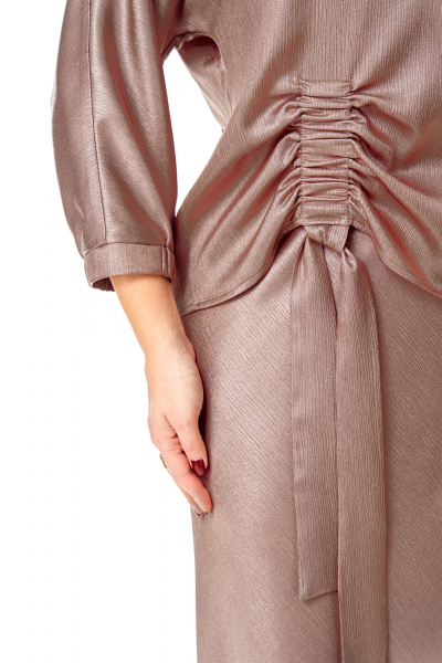 Блуза, юбка Karina deLux M-1425 светло-коричневый - фото 9