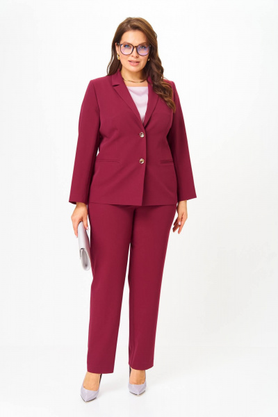 Брюки, жакет Karina deLux M-1407 бордо - фото 1