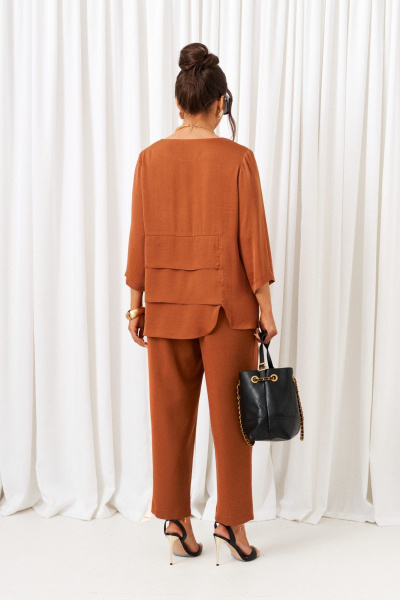 Блуза, брюки Beautiful&Free 6429 миндаль - фото 6