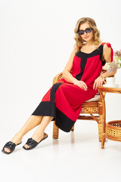Сарафан AVA fashion М-185 красный - фото 9