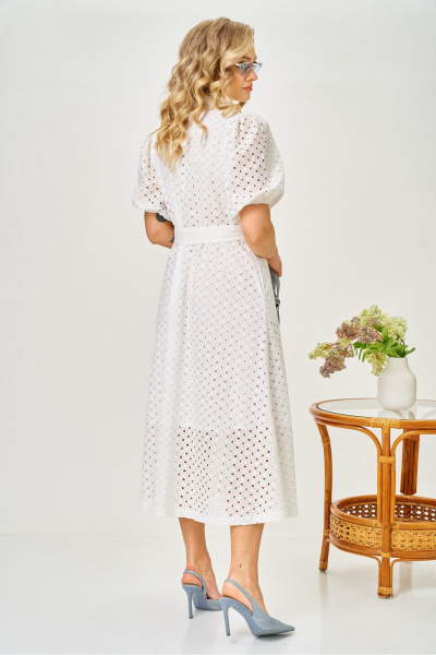 Платье AVA fashion М-186 молочный - фото 9