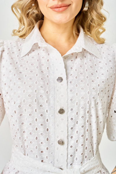 Платье AVA fashion М-186 молочный - фото 6