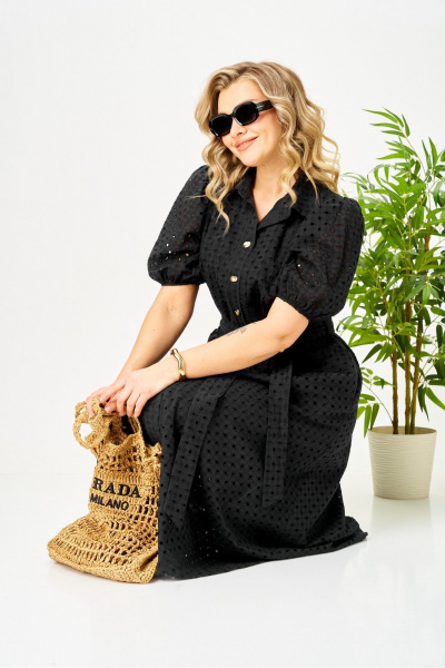 Платье AVA fashion М-187 черный - фото 10