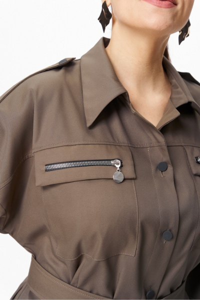 Платье Rishelie 1009 коричневый - фото 4