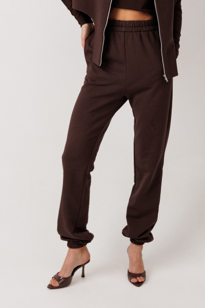 Брюки, жакет, лонгслив V&N Fashion 1130 коричневый - фото 9