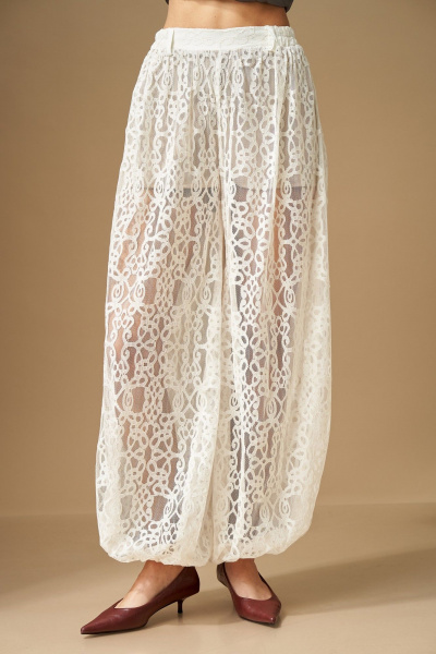 Брюки, корсет N.O.W. 1670 шоколад/ молочный - фото 3