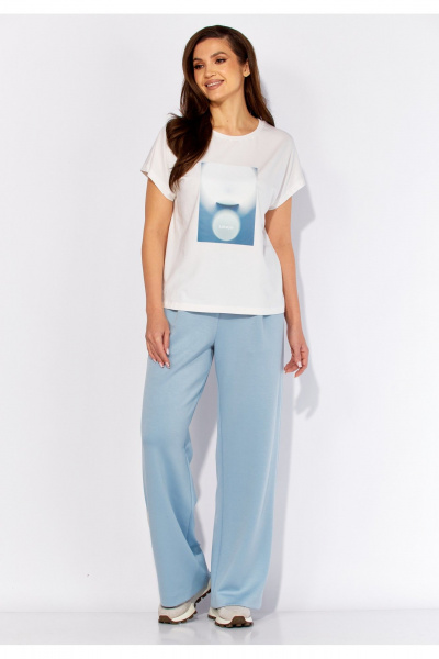 Брюки, жакет, топ TAiER 1420 небесный - фото 4