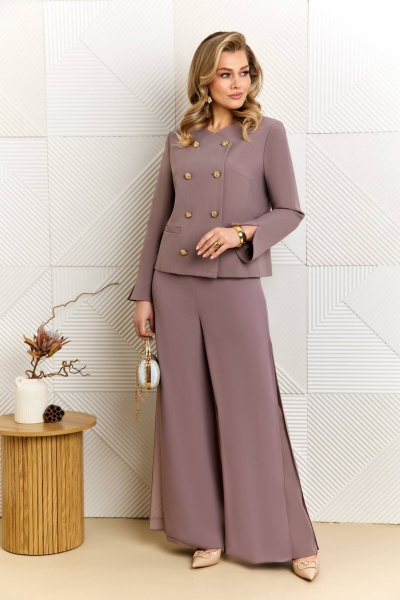 Брюки, жакет AGATTI 5999-3 кофейный - фото 1